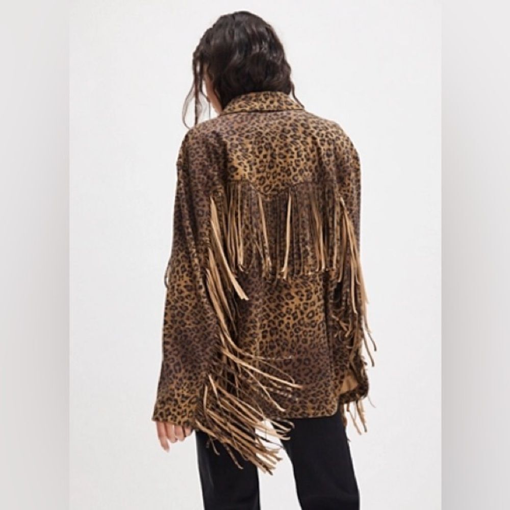 We The Free Leopard Print Fringe Jacket - Picture 4 of 11